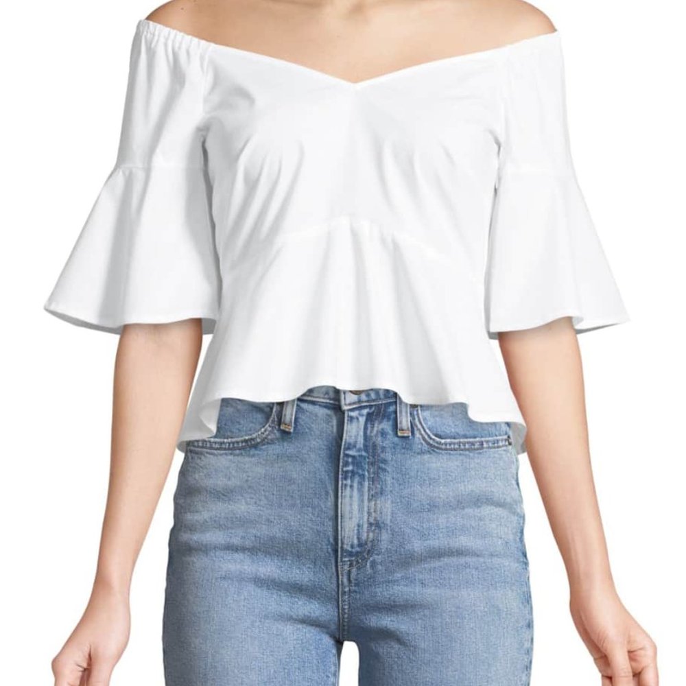 Club Monaco Ulmera Top White Size 0 NWT